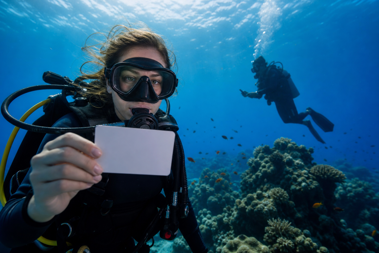 Scuba diver completing Open Water certification training